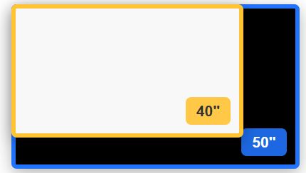 40 inch vs 50 inch TV size comparison