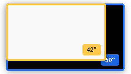 42 inch vs 50 inch TV size comparison
