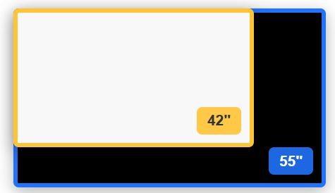 42 inch vs 55 inch TV size comparison