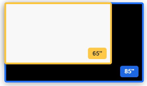65 inch vs 85 inch TV size comparison